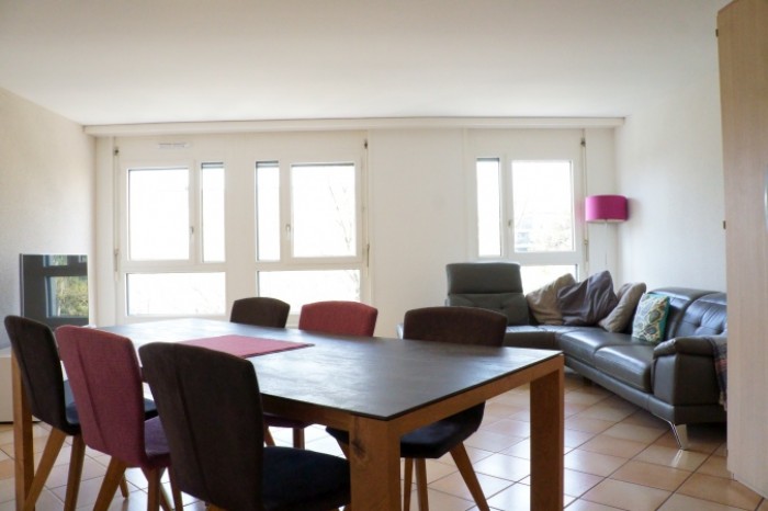 3-Zimmerwohnung, 4. Stock, Sicht auf Park, Les Acacias Genf